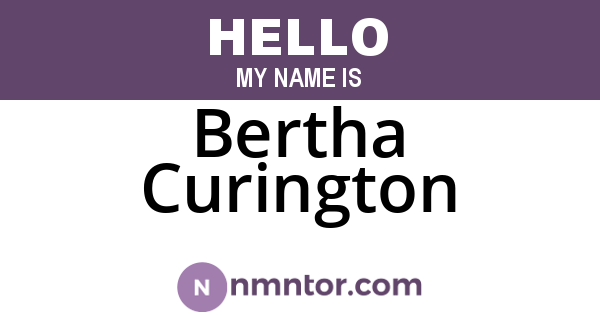 Bertha Curington