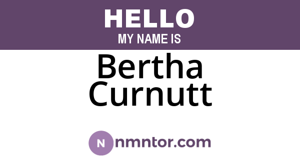 Bertha Curnutt
