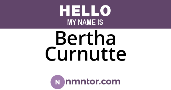 Bertha Curnutte