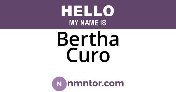Bertha Curo