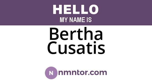 Bertha Cusatis