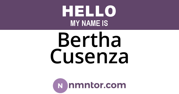 Bertha Cusenza