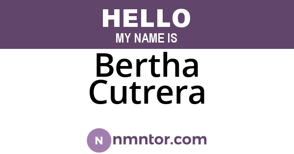 Bertha Cutrera