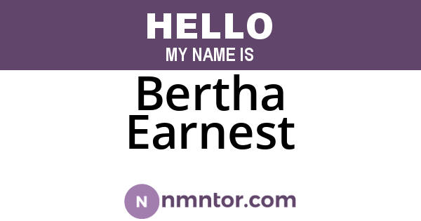 Bertha Earnest