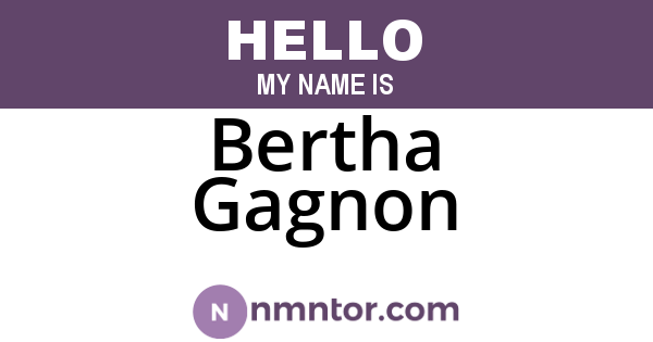 Bertha Gagnon