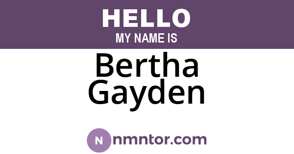 Bertha Gayden