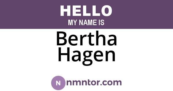 Bertha Hagen
