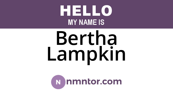 Bertha Lampkin