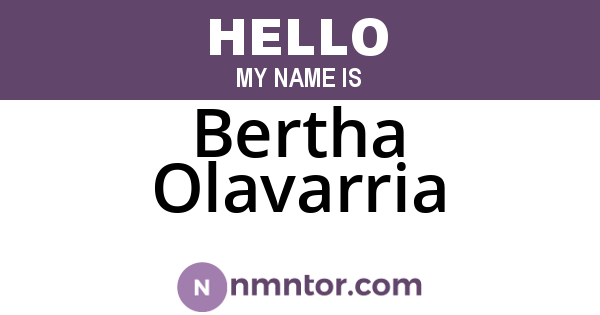 Bertha Olavarria