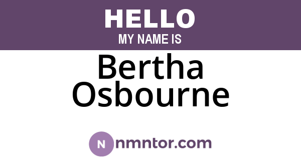 Bertha Osbourne