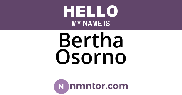 Bertha Osorno
