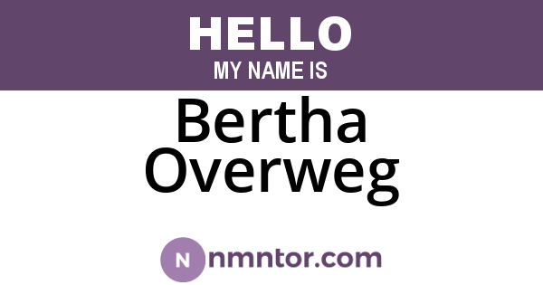 Bertha Overweg