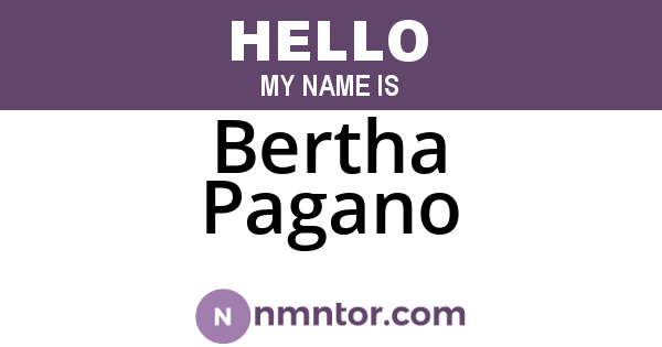 Bertha Pagano