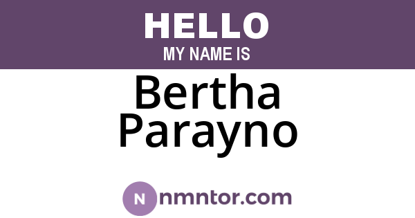 Bertha Parayno
