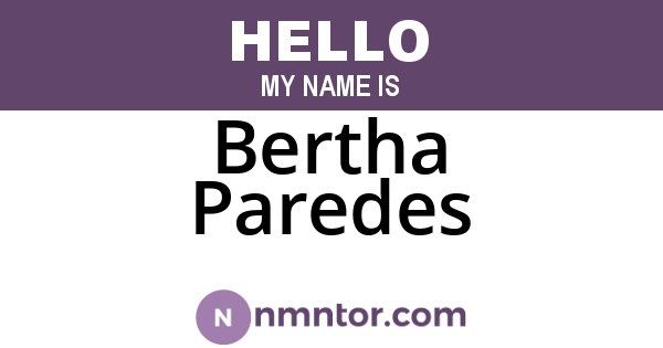 Bertha Paredes