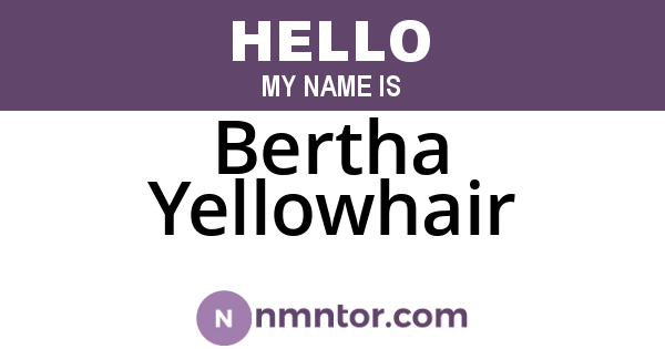 Bertha Yellowhair