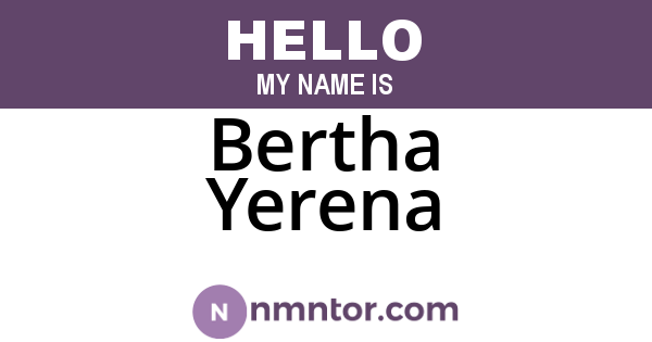 Bertha Yerena