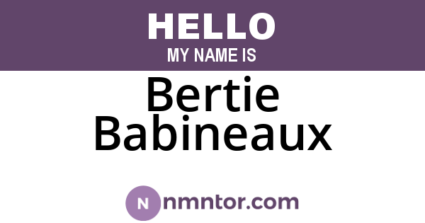 Bertie Babineaux