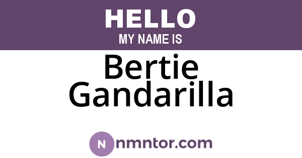 Bertie Gandarilla