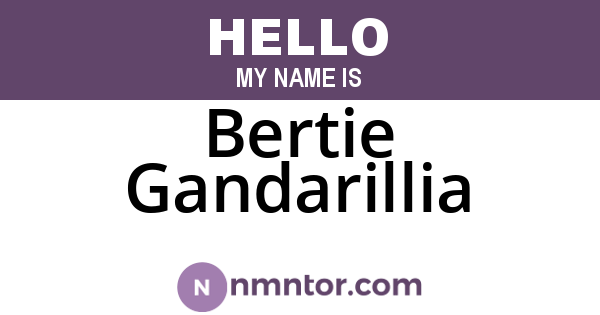 Bertie Gandarillia