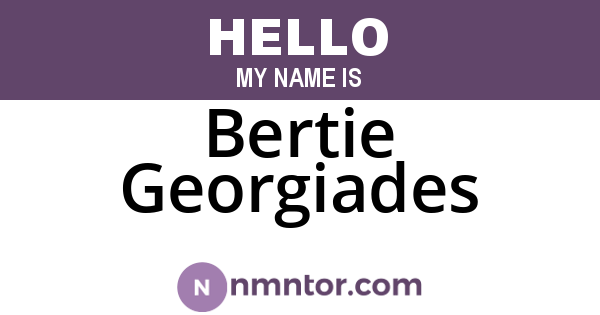 Bertie Georgiades