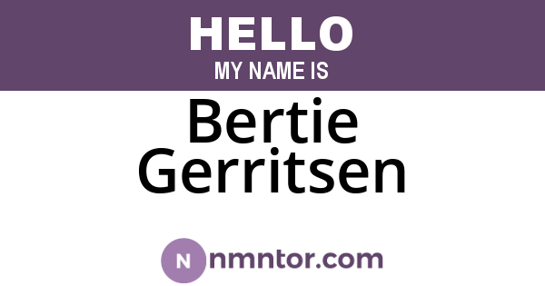 Bertie Gerritsen