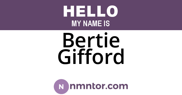 Bertie Gifford