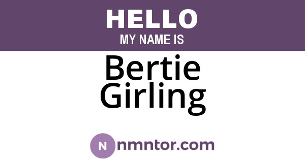 Bertie Girling