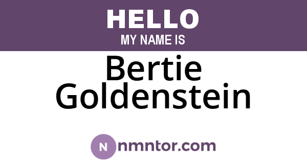 Bertie Goldenstein