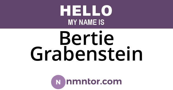 Bertie Grabenstein