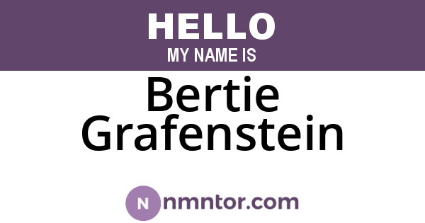 Bertie Grafenstein