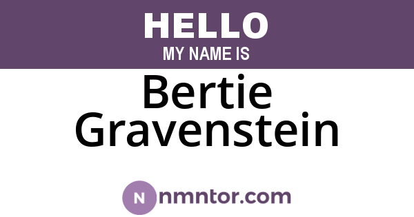 Bertie Gravenstein