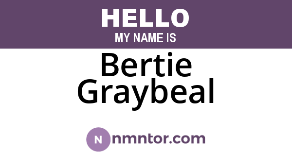 Bertie Graybeal