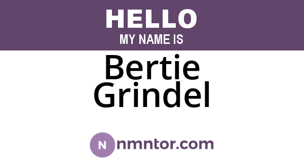 Bertie Grindel