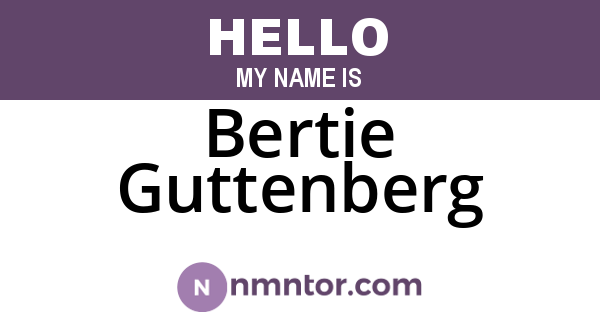 Bertie Guttenberg