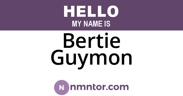Bertie Guymon