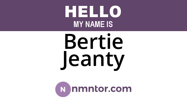 Bertie Jeanty