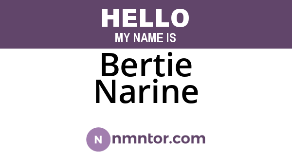 Bertie Narine