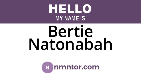 Bertie Natonabah
