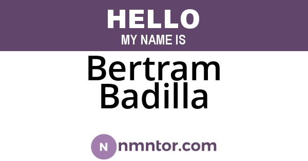 Bertram Badilla