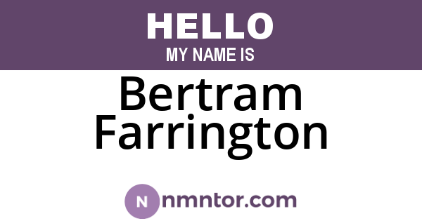 Bertram Farrington