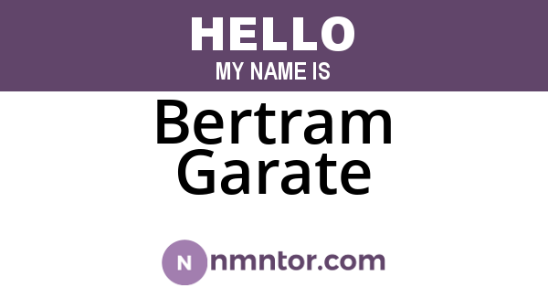 Bertram Garate
