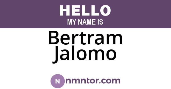 Bertram Jalomo