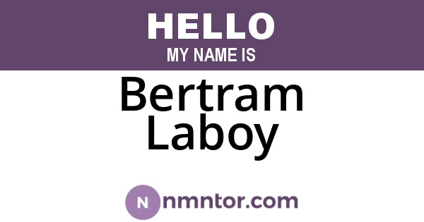 Bertram Laboy