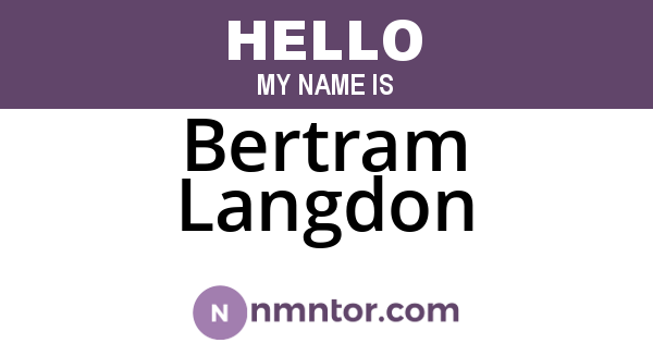 Bertram Langdon