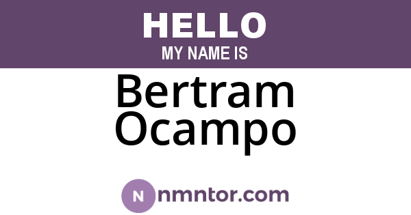 Bertram Ocampo