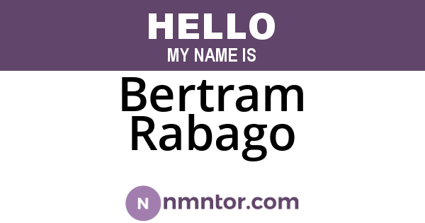 Bertram Rabago