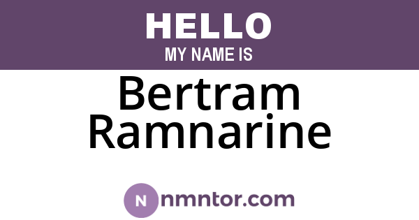 Bertram Ramnarine
