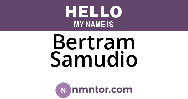 Bertram Samudio