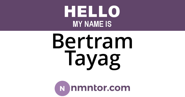 Bertram Tayag